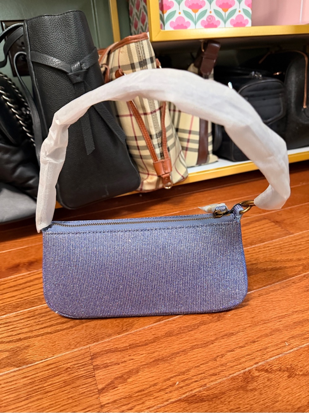 Kurt Geiger London Lavendar Glitter Mini Shoulder Bag - Picture 4 of 5
